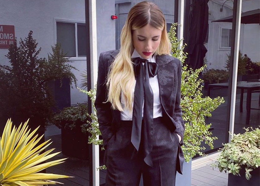 Emma Roberts Opts for Ralph Lauren Look for “The Late Show”