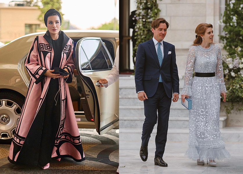 إطلالات الملكات و الأميرات من حفل زفاف ولي العهد الأردني الأمير الحسين