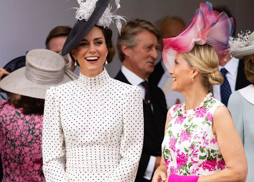 Kate Middleton in Polka Dots Dress, Similar to Lady Di's