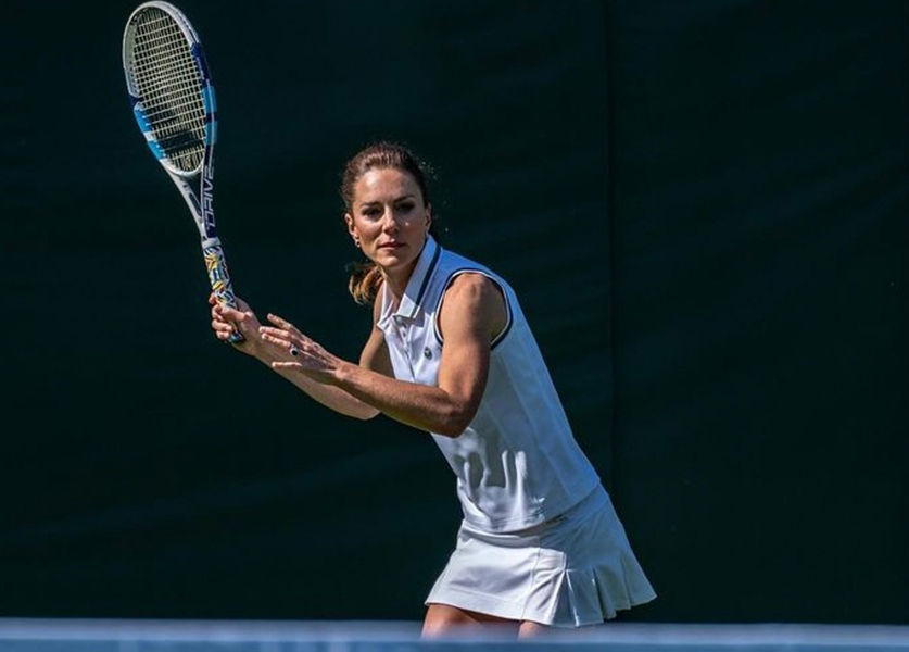 Kate Middleton's Retro Tennis Outfit alongside Roger Federer