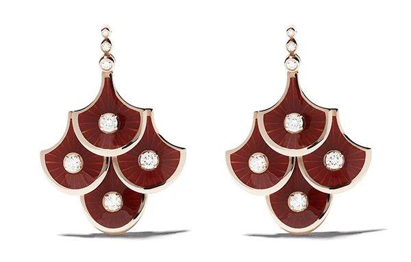 18kt rose gold diamond Mina earrings - Selim-Mouzannar.