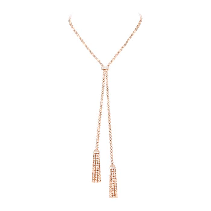 BOUCHERON Pompon necklace, diamonds and pink gold