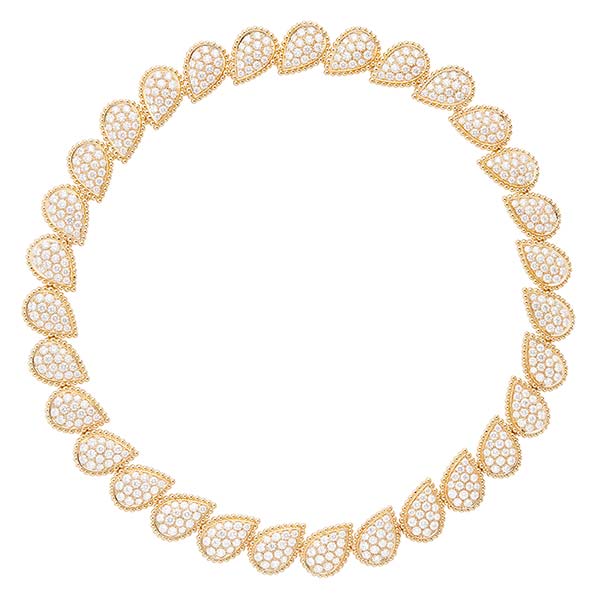 BOUCHERON Serpent necklace 31 motifs, diamonds and yellow gold
