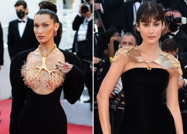 Nour Arida And Bella Hadid Only Needed A Necklace to Steal the Show 