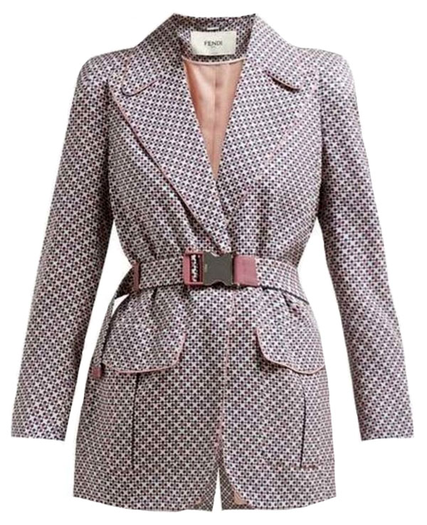 Belted Silk Blazer - Fendi