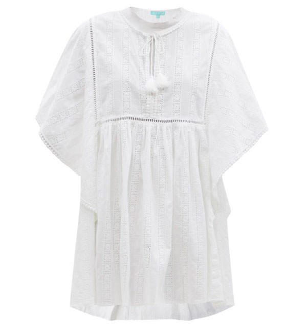 Brooke crochet-lace cotton-calico kaftan from Melissa Odabash 