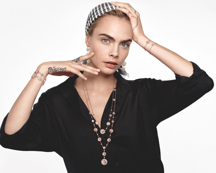 Cara Delevingne stars in the Dior Joaillerie Rose des Vents 2022