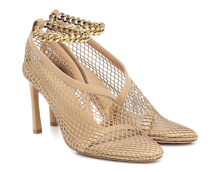 Chain-trimmed-mesh-pumps,-Bottega-Veneta