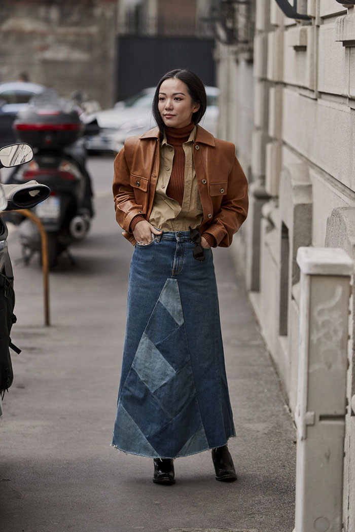 Denim Skirt Streestyle