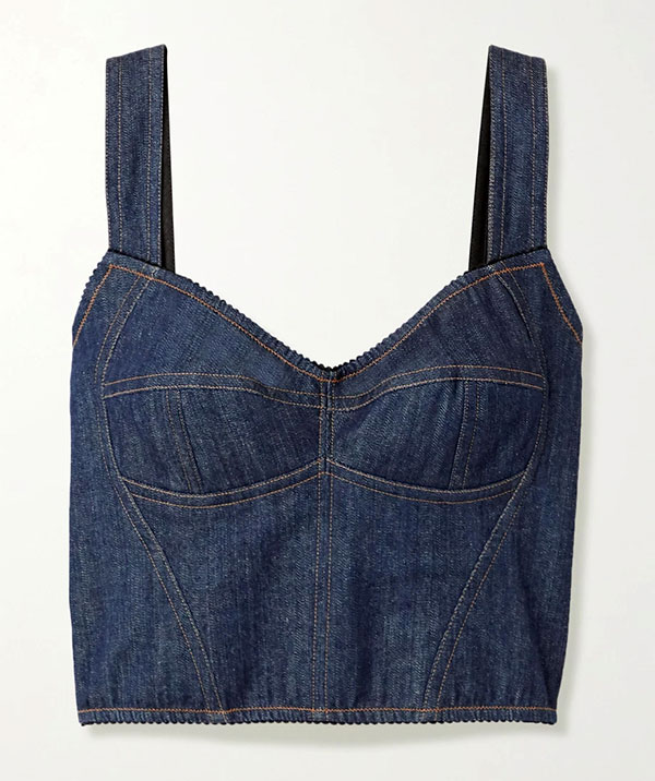 Denim-top-dolce and gabbana