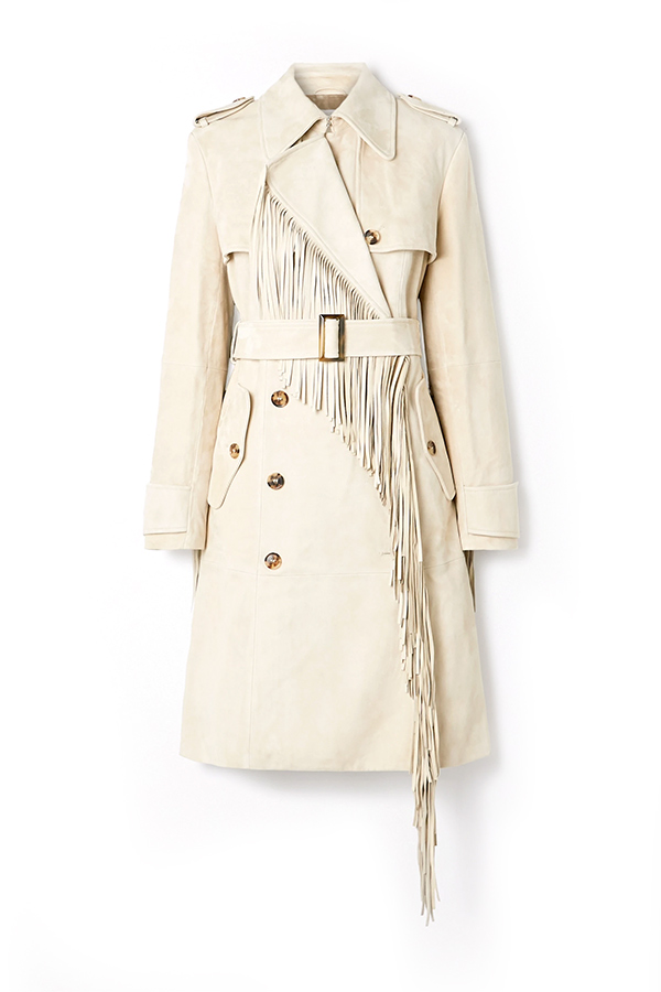 Double-breasted-fringed-suede-trench-coat,-Michael-Kors-Collection