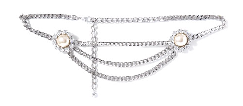 Embellished silver-tone belt – Alessandra Rich