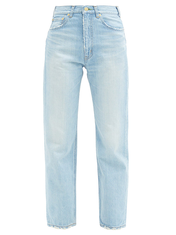 Emerald high-rise straight-leg jeans, Tu es mon Tresor