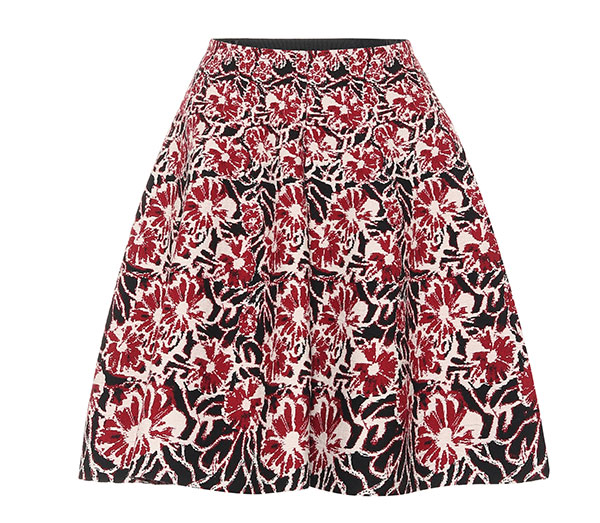 Floral-print-skirt,--Alaïa