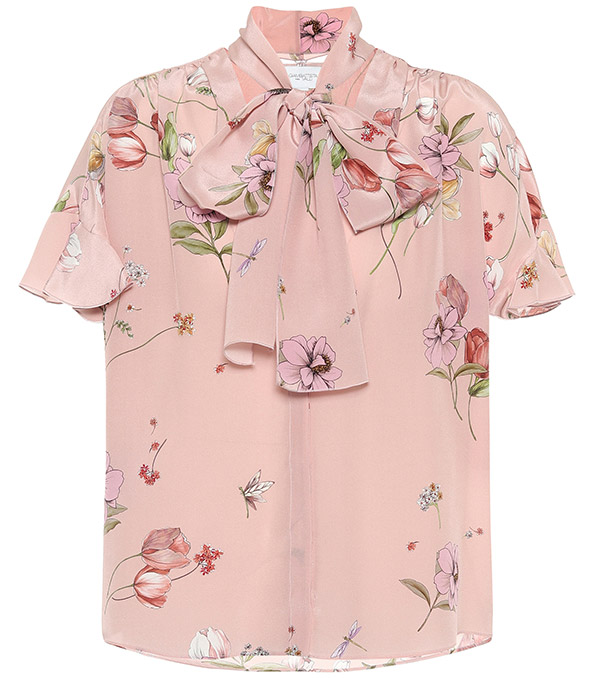 Floral-silk-crêpe-blouse,-Giambattista-Valli