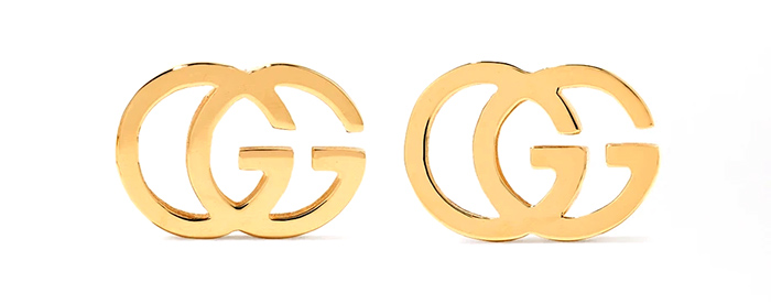 GG 18 karat gold earrings