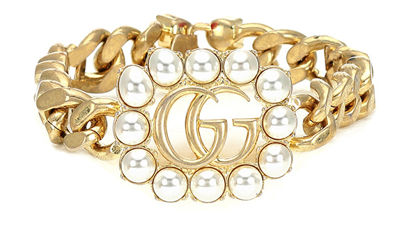 GG bracelet with faux pearls - Gucci