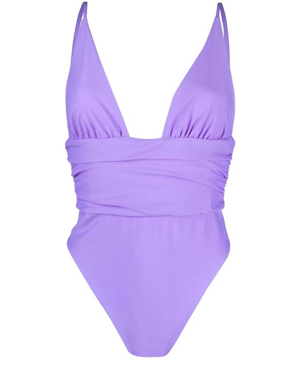 Gathered-waist swimsuit, Amen