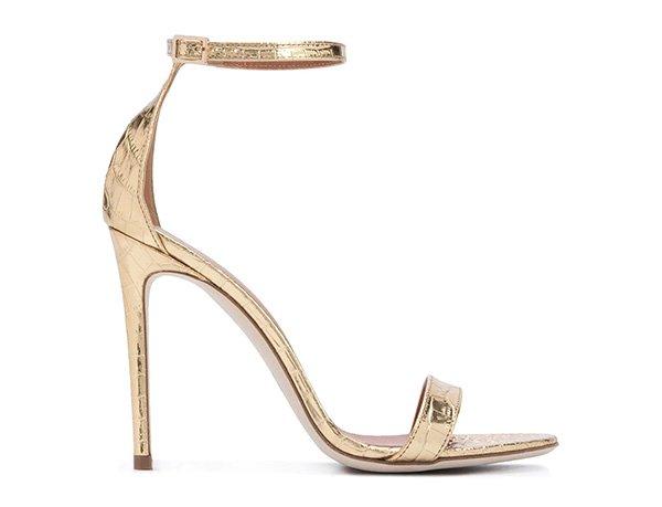 Gold leather sandals - Paris Texas