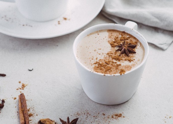 Autumnal latte drink