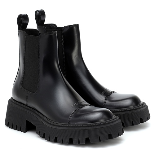 Leather-Chelsea-boots,-Balenciaga
