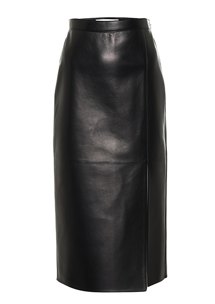 Leather-skirt,-Valentino