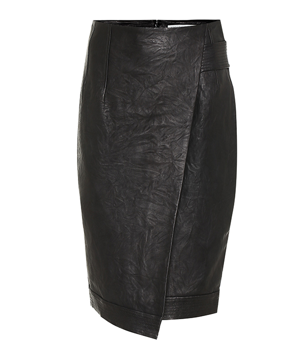 Leather-wrap-skirt-Veronica-Beard