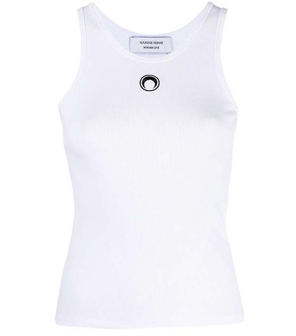 Logo-embroidered tank top, Marine Serre