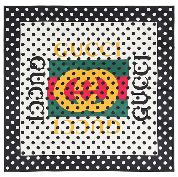 Logo-silk-scarf,-Gucci