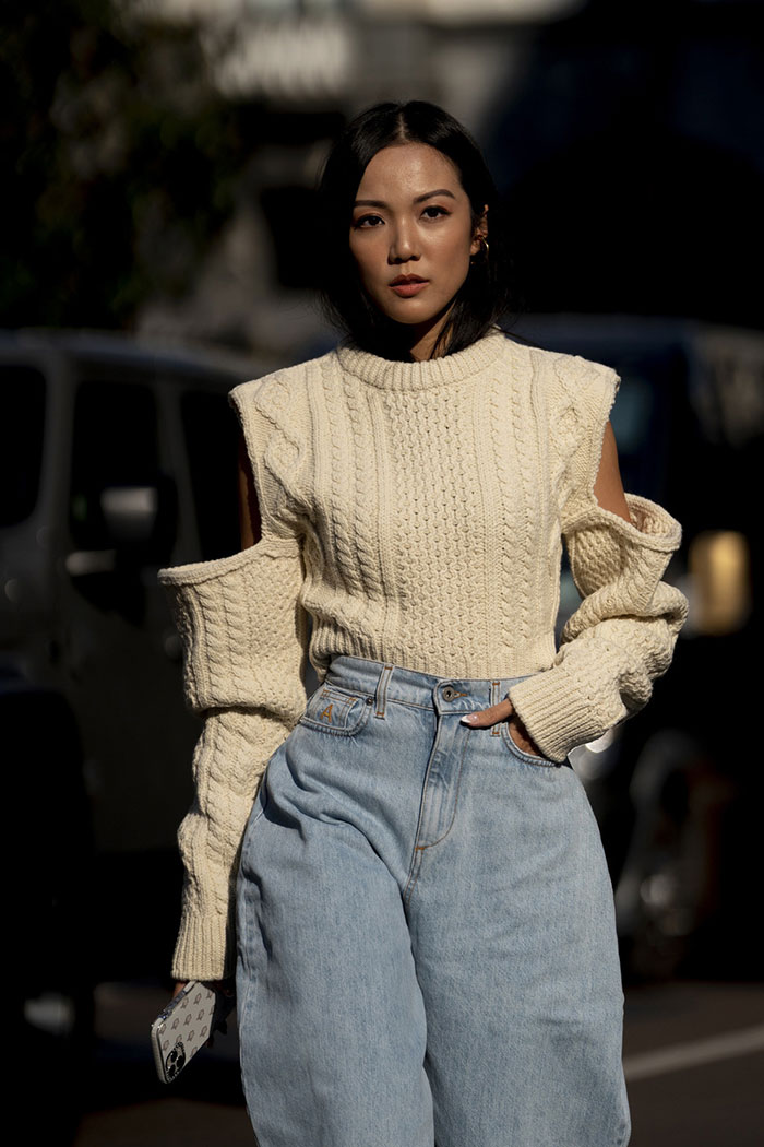 Milan-Fashion-Week-Fall-2020-White-knit-top-2