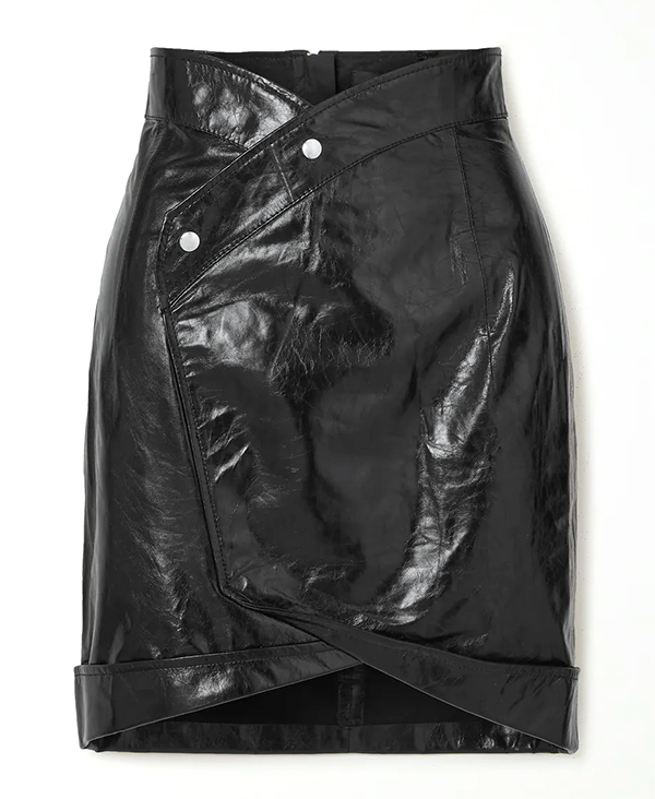 Mini-Glossed-Leather-Skirt-In-Black---RTA
