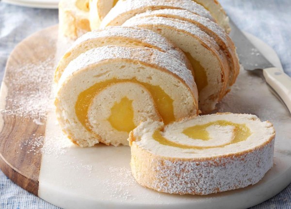 Lemon Angel Cake Roll