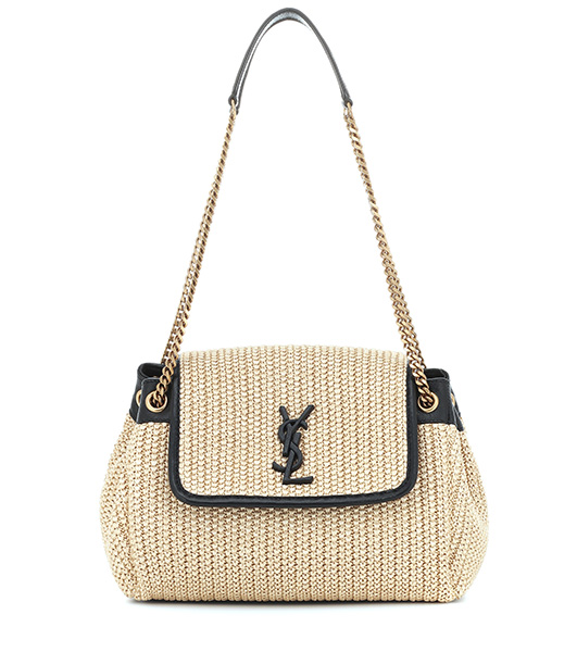 Nolita Small raffia shoulder bag – Saint Laurent