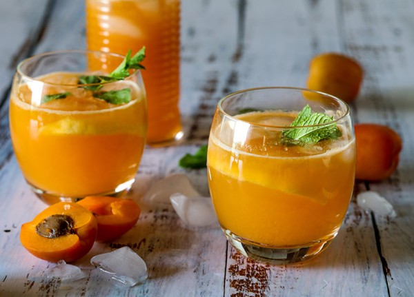 Fresh Apricot and Orange Juice