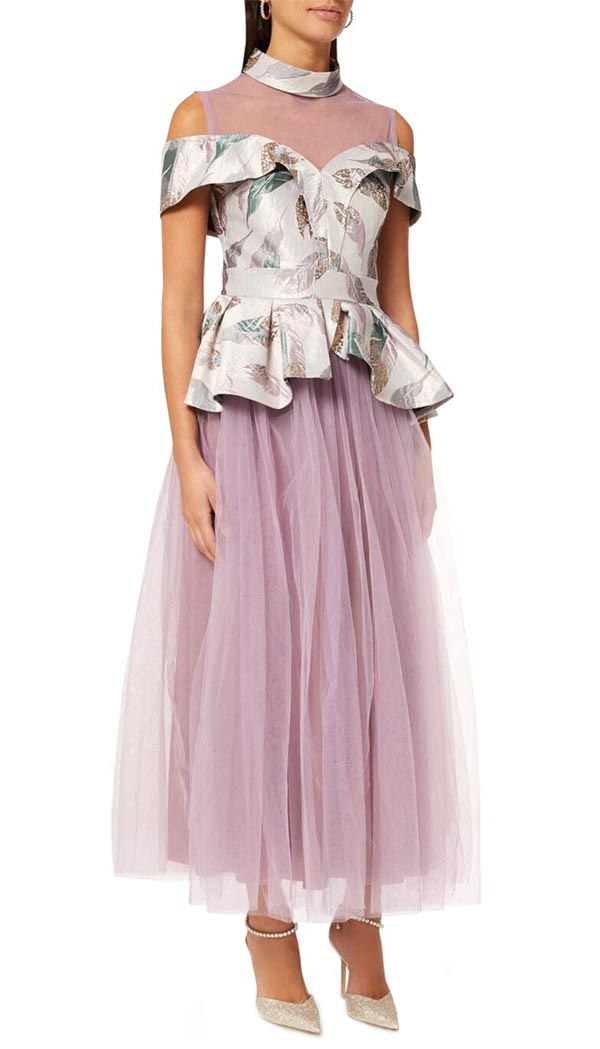 Peplum Dress with Tulle - Threadz By Ajooni
