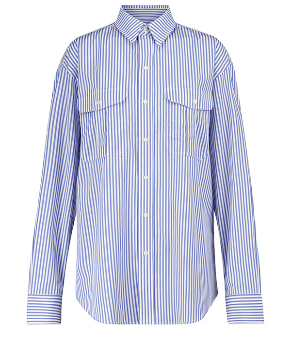 Pinstriped cotton shirt, WARDROBE.NYC