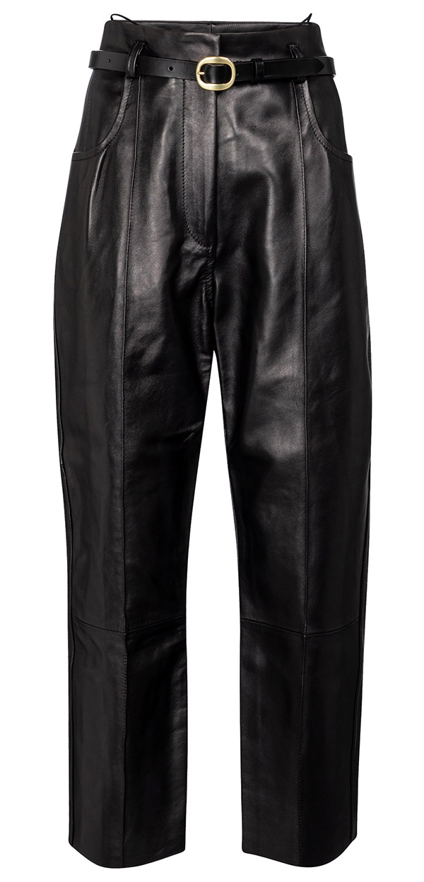 Pollis B belted high-rise leather pants, Petar Petrov
