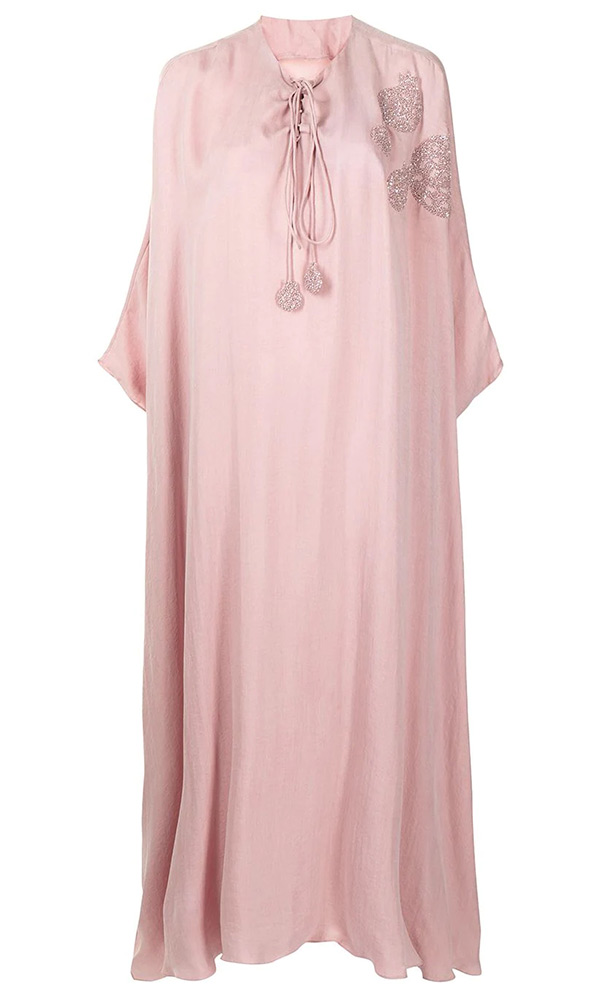 Pomegranate embroidered kaftan, Shatha Essa