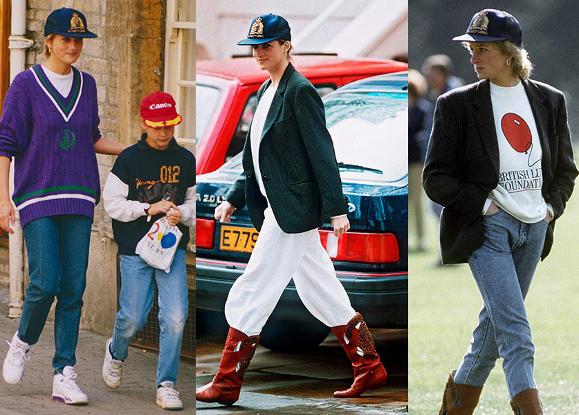 Princess-Diana-wearing-baseball-cap