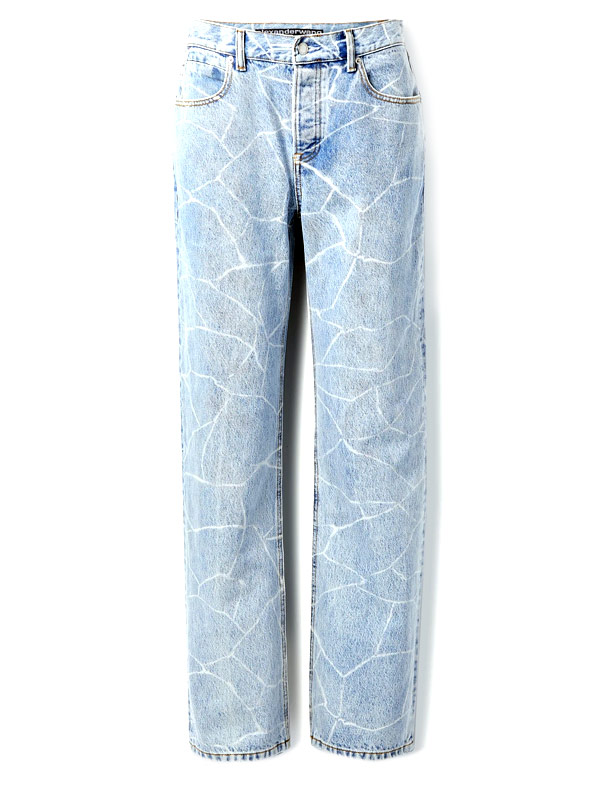 Printed low-rise boyfriend jeans, Alexander Wang