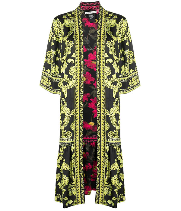 Reversible baroque kimono, Alice+Olivia