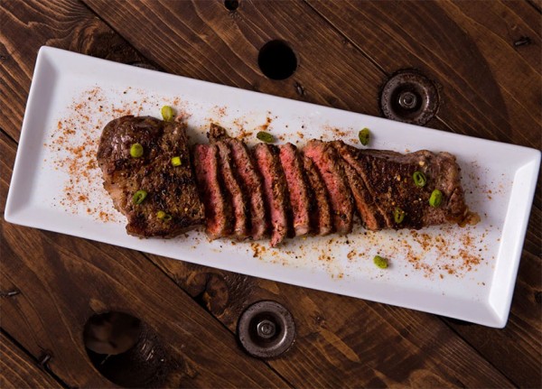 Beef steak with coffee and cardamom