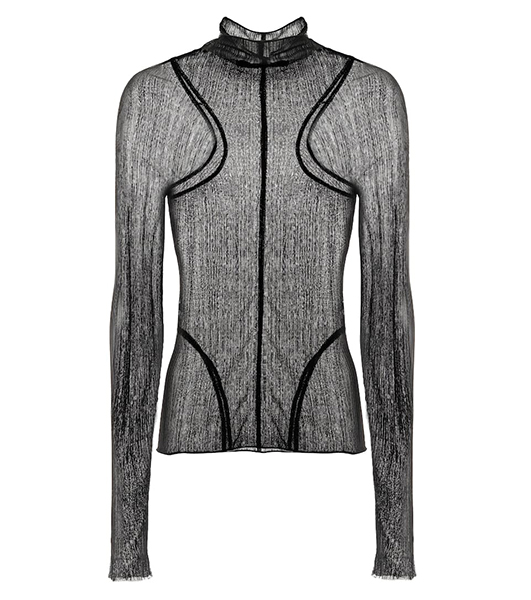 Sheer-knit-top---Mugler