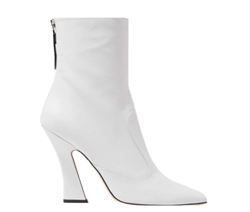 Square toe leather ankle boots-Fendi