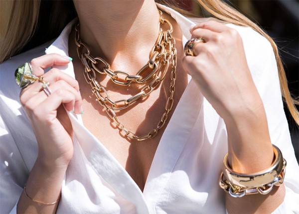 Statement necklaces and bracelets to complete your NYE look