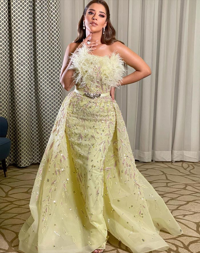 Balqees Fathi Wore Glamorous Evening Gowns