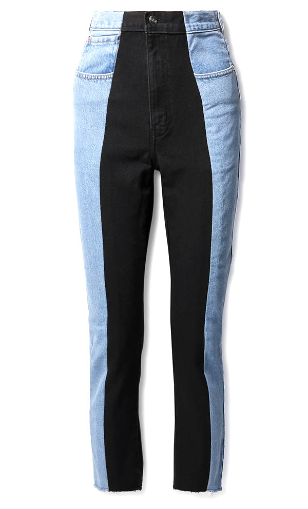 Two-tone high-rise jeans, E.L.V. Denim 