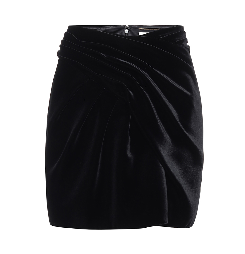 Velvet-miniskirt-Saint-Laurent