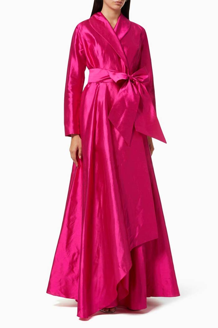 Wrap-around Blazer Silk Gown, Rasario