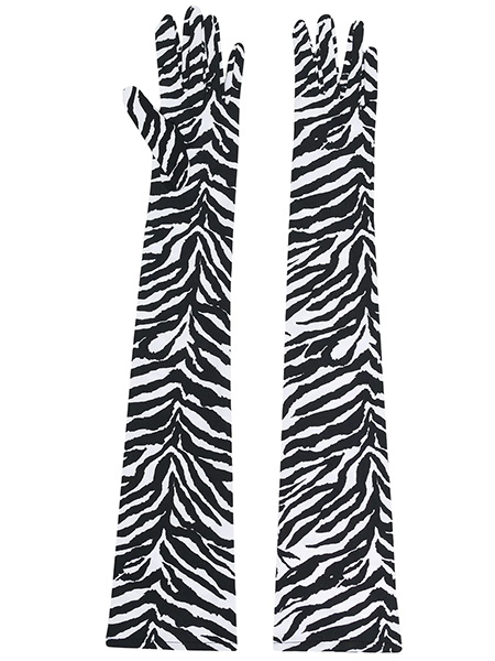 Zebra-Pattern-Longline-gloves-–-MM6-Maison-Margiela
